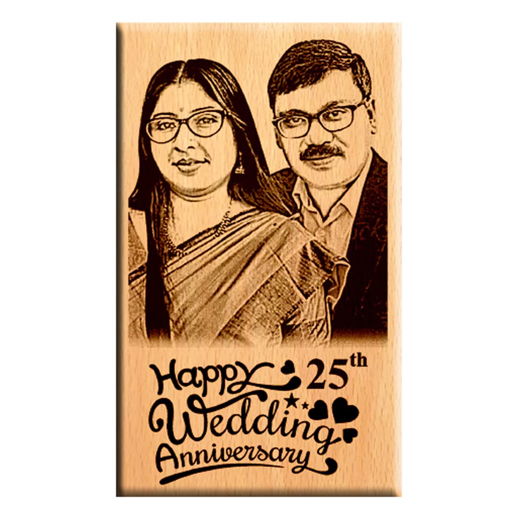 Giftanna gifts for a 25th wedding anniversary : Engraved Wooden Plaques
