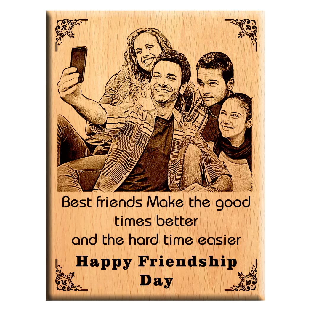 Friends group Memories special engraved photo plaque