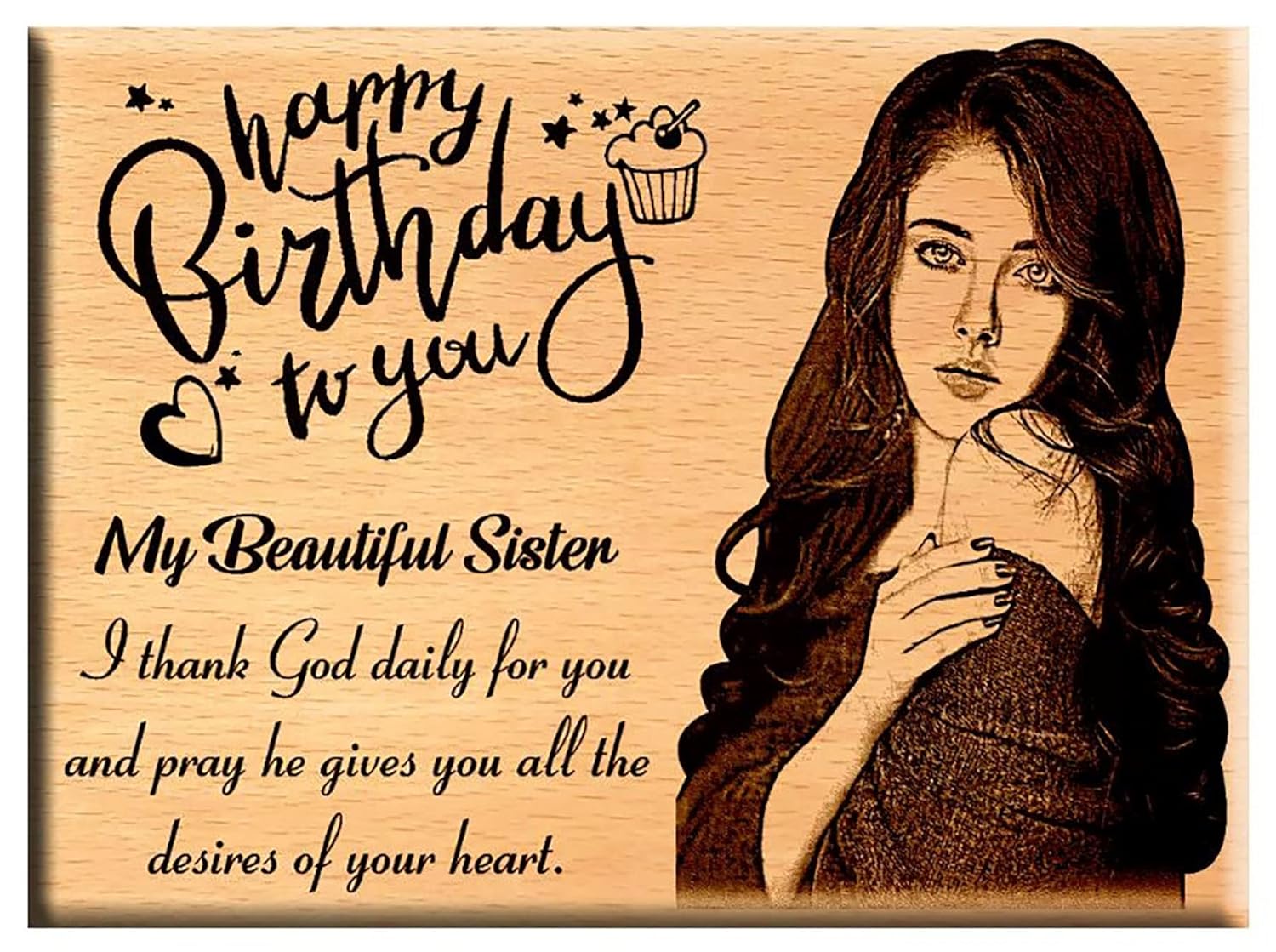  Customized Birthday frame for sister 