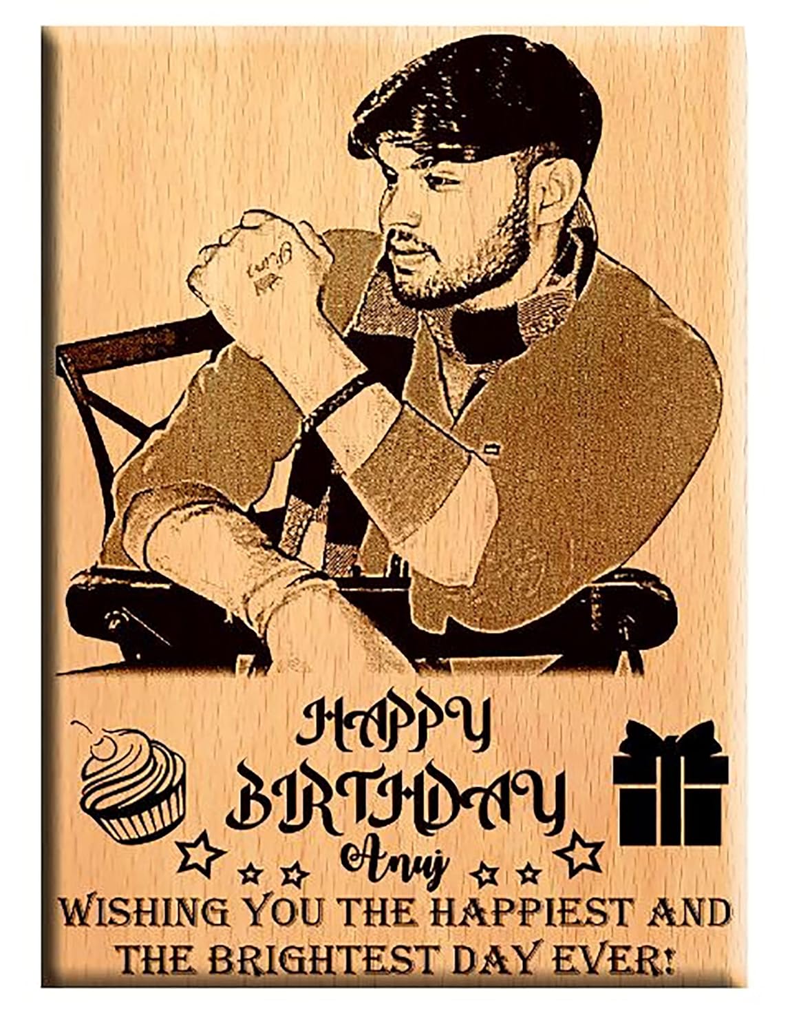 Personalized birthday gift for Brother - Engraved wooden plaque