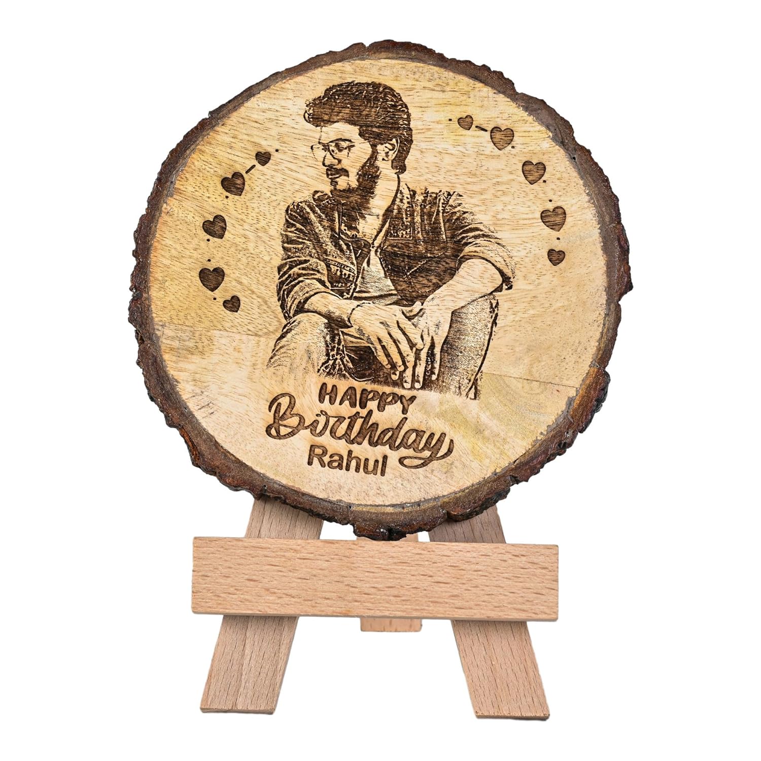 Giftanna Engraved Round Wooden Plaque 6.5 inches