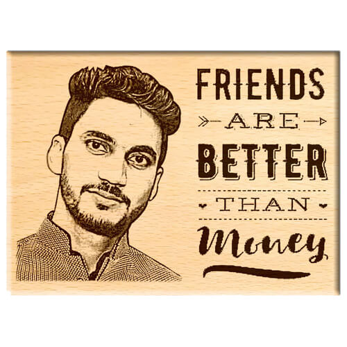 Best Personalize gift for  friendship day | Engraved wooden photo plaque 