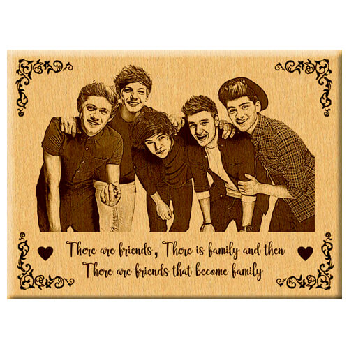Friends group Memories special engraved photo plaque