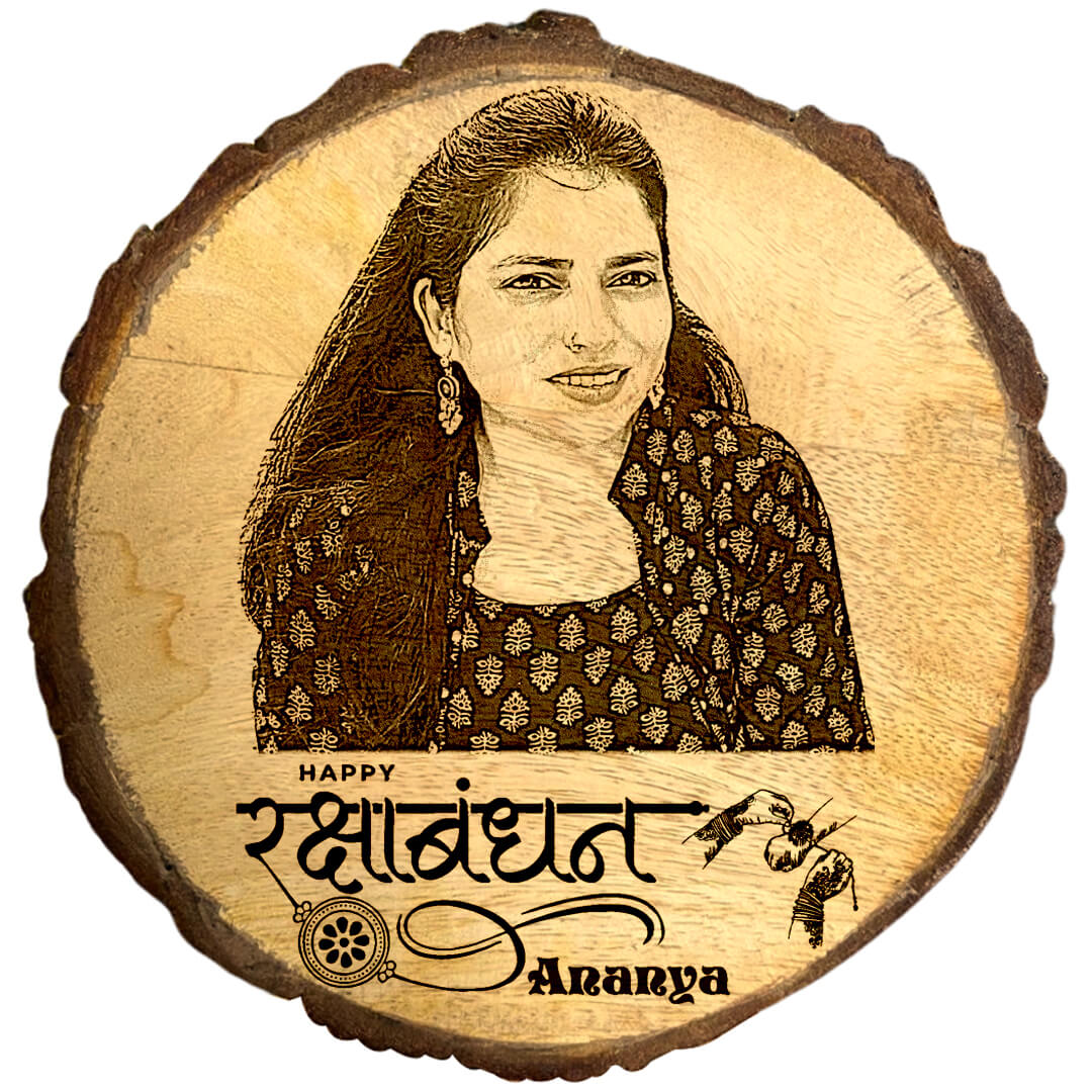 Amazing gift Raksha Bandhan Round Frame – A Sister’s Love Preserved