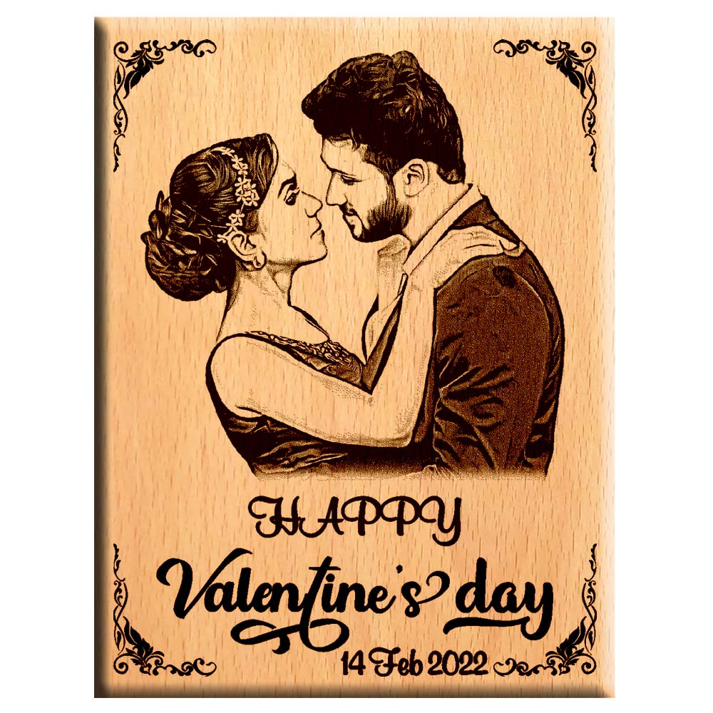 Valentine day special engraved plaque gift